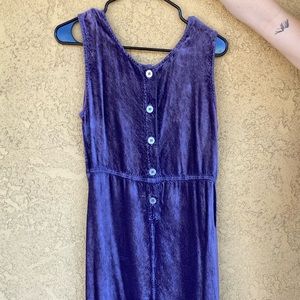 Purple Crushed Velvet Dress
